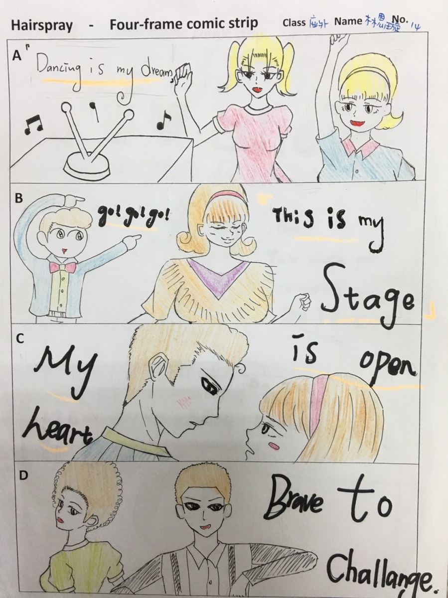英文四格漫畫創作作品